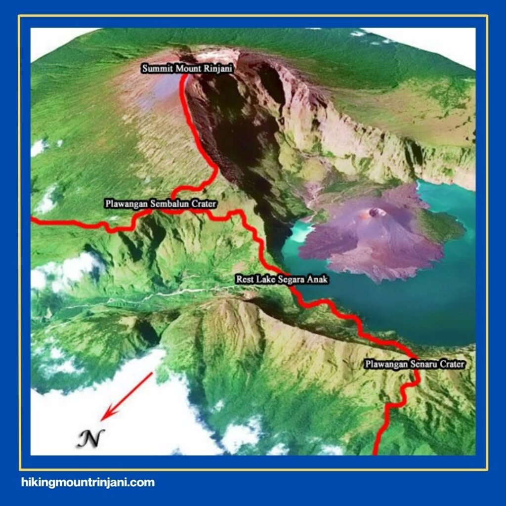 Letak Gunung Rinjani dan Pilihan Jalur Pendakian