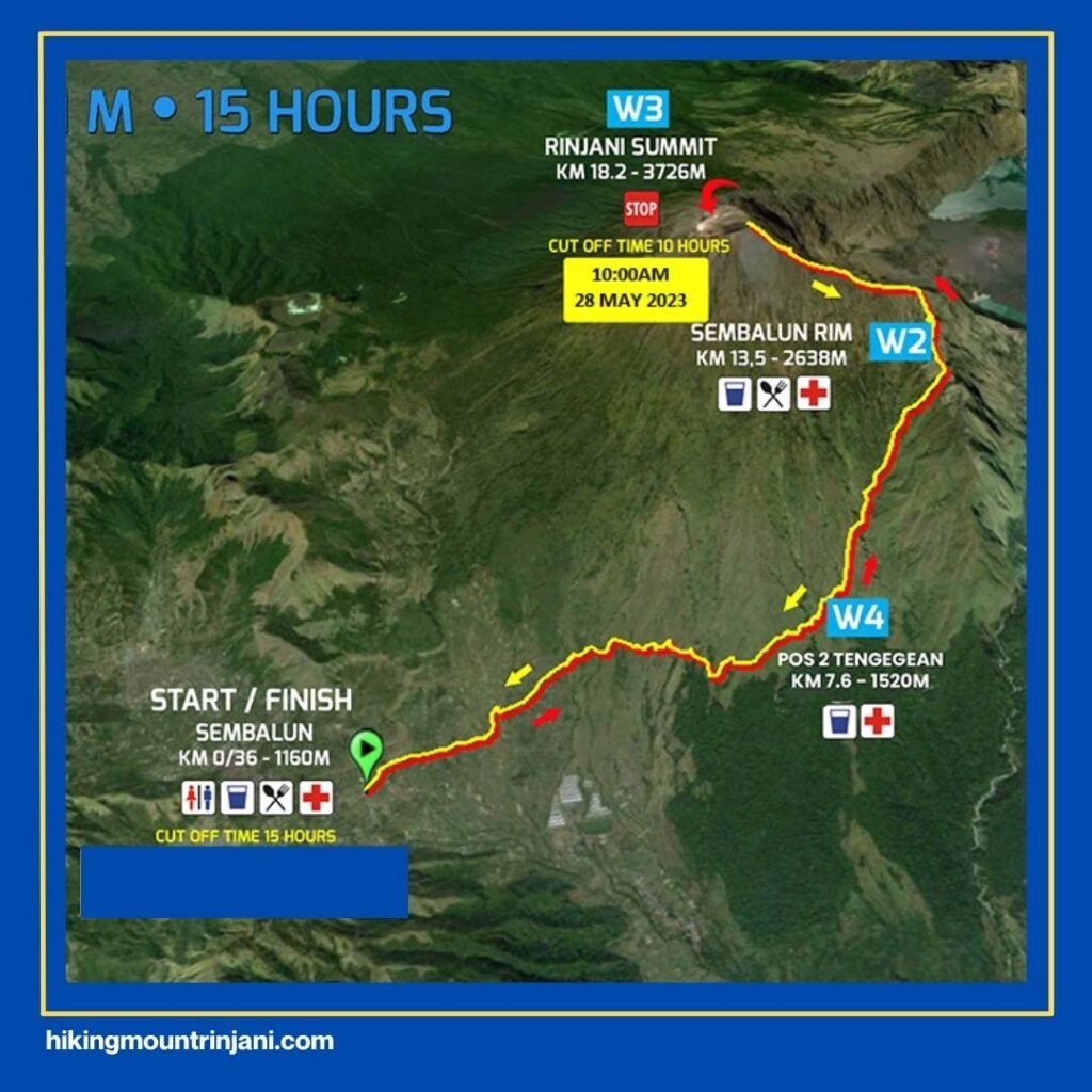 Rinjani Trekking Maps & route