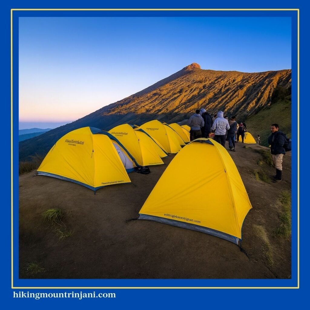 Cara Pasang Tenda Camping di Rinjani - Hiking Mount Rinjani