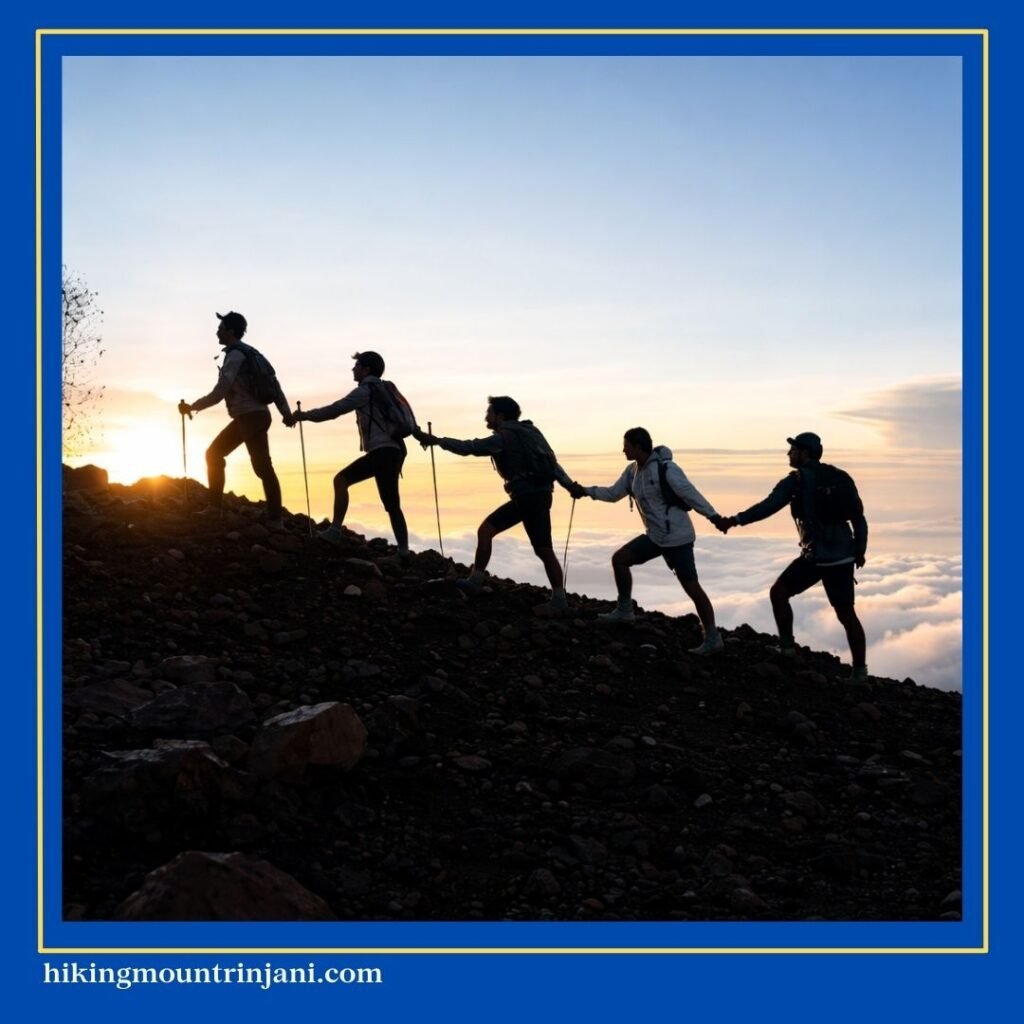 6 Posisi Pendaki Gunung dalam Pendakian - Hiking Mount Rinjani